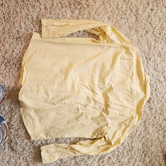 Nautica Mens XXL Yellow Classic Fit Long Sleeve Button Down Shirt - Picture 6 of 6